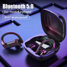 TWS Bluetooth-совместимые наушники 5,0, беспроводные наушники, 9D стерео спортивные водонепроницаемые наушники-вкладыши, гарнитура с микрофоном 2024 - купить недорого