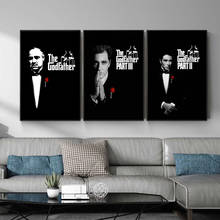 Marlon Brando Al Pacino el padrino serie de películas pintura en lienzo carteles clásicos e impresiones arte de pared imagen para sala de estar 2024 - compra barato