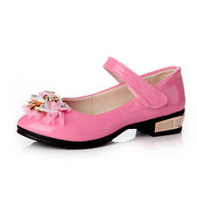 SKOEX-zapatos de princesa Mary Jane para niña, Sandalias planas de charol con diamantes de imitación, zapatos de vestir para fiesta de boda para niños 2024 - compra barato