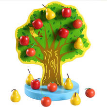 New Montessori Educational 3D Wooden Toys Diy puzzle Magnetic Apple Pear Tree Toys for Children Birthday Gifts 2024 - buy cheap