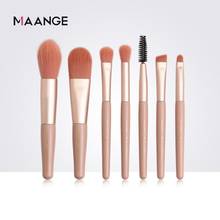 MAANGE 7pcs Pro Makeup Brush Sets Eyelash Eyeshadow Blush Foundation Powder Mini Make Up Tools 2024 - buy cheap