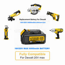 Аккумулятор Dewalt Tools, сменная батарея 18 в, 6,0 Ач, макс. XR для электроинструмента DeWalt DCB184, DCB181, DCB182, DCB200, 20 в, 6 А, 18 вольт, 20 в 2024 - купить недорого