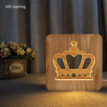 Luz de noche de corona de madera moderna con enchufe USB, lámpara de noche cálida para dormir, dormitorio, mesita de noche, iluminación de Ambiente, iluminación de mesa cuadrada 2024 - compra barato