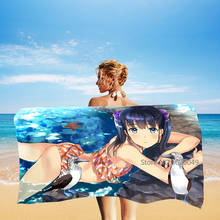 Anime Beautiful Girls Beach Towel Summer Towels Bathroom Cartoon Bikini Girls Bath Towel Bathrobe Swimming Quick Dry Towels 2024 - buy cheap