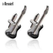 Gemelos de guitarra Musical francesa para hombre y marido, joyería de lujo de Metal, tachuelas de camisa informales/deportivas, regalos, accesorios masculinos 2024 - compra barato