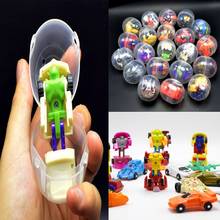Mini brinquedo de cápsulas de robô surpresa, brinquedo de plástico transparente com ovos de diâmetro para presente 2024 - compre barato