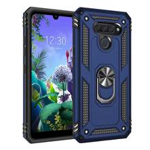 Capa de celular tipo armadura para lg q60, k50s, k50, k40, k30, 2019, com anel magnético 2024 - compre barato