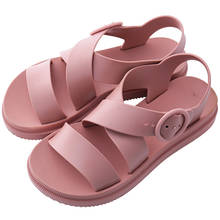 Women Flat Sandals Gladiator Open Toe Buckle Soft Jelly Sandals Female Casual Summer Flat Platform For Girl Beach Shoes 2024 - buy cheap