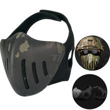 Military Half Face Mask Tactical Hunting Paintball Cs Training Army Mask Windproof Protective Cs Cycling Mouth Masks 2024 - buy cheap