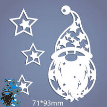New Metal Cutting Dies Santa Avatar And Stars  Stencils For DIY Scrapbooking Paper Cards Craft Making Decoration 71*93mm 2024 - buy cheap