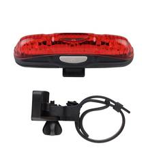 Bicycle Tail Light Bike Warning Lamp 5 LED Taillight Adjustable Base Caution Night Riding Safety Light Lamps for Bike Seatpost 2024 - buy cheap