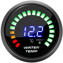 Medidor de temperatura de agua automático con Sensor, indicador de nivel de tanque de agua de carreras, 52mm, 2 pulgadas, LCD Digital 2024 - compra barato