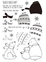 Winter bear Transparent Clear Silicone Stamp/Seal for DIY scrapbooking/photo album Decorative clear stamp sheets A0459 2024 - buy cheap