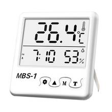 Indoor Room Hygrometer Thermometer LCD Digital Temperature Humidity Meter Clock 2024 - buy cheap
