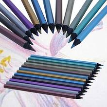 12 Colors Metallic Non-toxic Drawing Pencils Painting Sketching Pens Kids Gifts 2024 - buy cheap