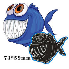 Cutting Dies Anglerfish Metal and Stamps Stencil for DIY Scrapbooking Photo Album Embossing Paper Card 73*59mm 2024 - buy cheap