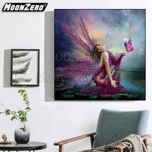 Pintura de diamantes 5D Diy, cuadro de mariposa y niña, mosaico completo cuadrado/redondo, bordado a mano, punto de cruz, conjunto de regalo, decoración del hogar 210359 2024 - compra barato