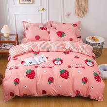 Solstice Home Textile Pink Flower Bedlinen Girls Kids Teenage Bedding Sets Duvet Cover Pillowcases Bed Sheet Single Twin Double 2024 - buy cheap