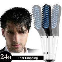 2020 Updated Beard Straightener Multifunctional Hair Brush Man's Hair Flat Iron New Beard Straightener Hair Styling Comb For Men 2024 - buy cheap