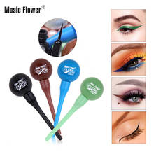 Delineador de ojos de color negro grueso, resistente al agua, no mancha, piruleta, Music Flower a Swell Mei cai shui xing, M2021 2024 - compra barato