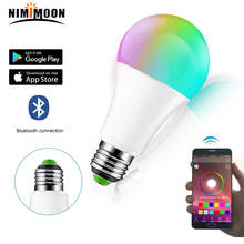 Color Changing LED Light Bulb 12W 15W RGBW Controlled by APP Sync to Music Dimmable RGB Multi-Color  E27 Groups Control For Room 2024 - buy cheap