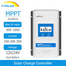 EPever DuoRacer MPPT 10A 20A 30A Solar Charger and Discharger Controller 12V 24V Auto Dual Battery Regulator for RV Camper Boat 2024 - buy cheap