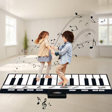 180x72cm tapete musical eletrônico teclado preto & branco crianças jogando piano esteira do jogo do bebê tapete cedo brinquedos educativos presente 2024 - compre barato