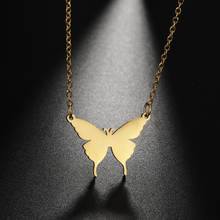 Fishhook stainless steel Statement Necklace Butterfly Gold Color Animal Boho Bohemia Gift For Woman Girl pendant Jewelry 2024 - buy cheap