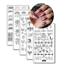 8Pcs/Set Nail Plates Dream Catch Template Nail Art Polish Stamping Plates 3D Image Stencil Nail Art Tools for Nails Stamp 2024 - buy cheap