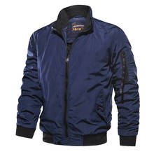 2021 Men Military Jackets Casual Pilot Jacket Spring Men's Coat Oversize Solid Color Bomber Jackets Mens Outerwear Plus Size 2024 - buy cheap