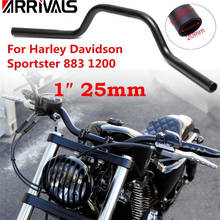 Barras de arrastre para manillar de motocicleta Harley Sportster XL, 1 ", 25mm, negro, rastreador de hierro, 883, 1200 2024 - compra barato