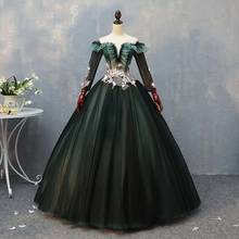 Quinceanera Dress 2021 New Full Sleeve Classic Off The Shoulder Party Dress Ball Gown Vintage Lace Quinceanera Dress Vestidos 2024 - buy cheap
