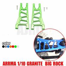 ARRMA-brazo inferior delantero de aleación de aluminio, accesorio para camión monstruo MEGA de granito 1/10, ARRMA BIG ROCK CREW, par de A-arm-1, AR330443 2024 - compra barato