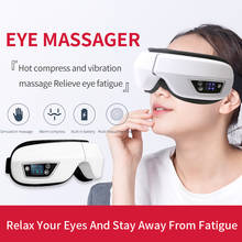 Electric Vibration Eye Massager Heating Smart Air Pressure Eye Care Device Thermal Compression Usb Rechargeable  Massageador 2024 - buy cheap