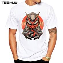 2019 TEEHUB New Cool Men's Fashion ONI MECHA Design T-Shirt Short Sleeve O-neck Tops Hipster Tee 2024 - buy cheap