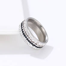 Женское кольцо из нержавеющей стали 316L DOTIFI, обручальное кольцо с прозрачными кристаллами для подростков, R176 2024 - купить недорого