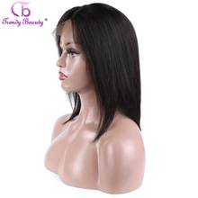Brazilian Wig Straight Short Human Hair Wigs 150% Density 13X4 Straight Bob Lace Front Wigs Trendy beauty Non Remy Lace Wig 2024 - buy cheap