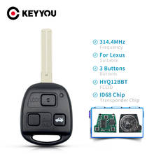 KEYYOU 5X 3 кнопочный чип ID68 314,4 Мгц дистанционный Автомобильный ключ для Lexus RX330 RX350 RX400h 2004-2006 2007-2009 LS430 ES330 SC430 HYQ12BBT 2024 - купить недорого