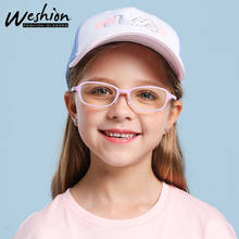 Розовые детские очки, анти-синий светильник для мальчиков и девочек, оптическая оправа, компьютерное чтение, анти-фильтр TR90, очки 5-15, УФ-фильтр 2020 2024 - купить недорого