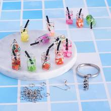 Jewelry Making Kit DIY Dangle Earring Making with Glass Bottle Pendants Iron Keychain Ring  Jump Rings and Brass Earring 25x10mm 2024 - buy cheap