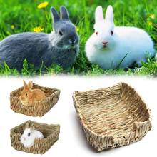 1pc Pet Grass Nest Weaving Mat Rabbit Hedgehog Hamster Small Handmade Mat Accessories Pets Hay Bed Pet Straw Cage F2Z0 2024 - buy cheap
