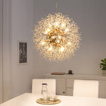 Dandelion Chandelier lighting for dining room bedroom warm light Snowflake shade suspension hanging lamp living room pendant 2024 - buy cheap