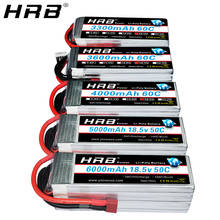 HRB Lipo 5S 18,5 V батарея T Deans 2200mah 2600mah 3000 3300mah 4000mah 5000mah 6000mah 10000mah 22000mah для T-REX 550 RC частей 2024 - купить недорого