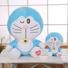 Популярная плюшевая игрушка аниме «стоячая по мне», 23-48 см, Doraemon, Высококачественная милая кукла-кошка, мягкая набивная Подушка-животное для малышей, детей, подарки для девочек 2024 - купить недорого
