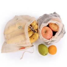 Eco-friendly Reusable Produce Bags Fruit Net Bag Drawstring Vegetable Storage Bag Pure Cotton Food Storage Mesh Bag 2024 - buy cheap