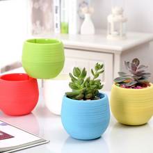 Automatic Water Absorbing Plastic Flowerpot Candy Colour Plant Pot Home Office Decoration Gift 2024 - buy cheap