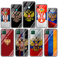 Russia Russian Flags Emblem Glass Phone Case for Huawei P30 P40 Pro P20 Lite P Smart Z Y6 Y9 Y7 2019 for Honor 9X 20 8X Cover 2024 - buy cheap