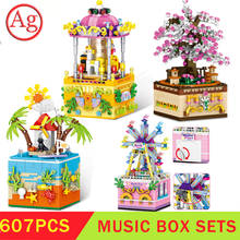Bloques de construcción de casa del árbol para niñas, caja de música, Princesa, Palacio de Sakura, mejor regalo, juguetes educativos 2024 - compra barato
