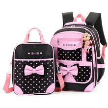 Cute Princess School Bags for Girls Dot Bow Backpacks Kids Bookbags Waterproof Primary School Backpacks Mochila Escolar 2024 - buy cheap