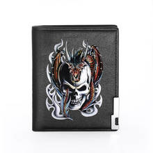 Cool Dragon Skull Printing Men's Wallet  Leather Purse For Men Credit Card Holder Short Male Slim Coin Money Bags 2024 - buy cheap
